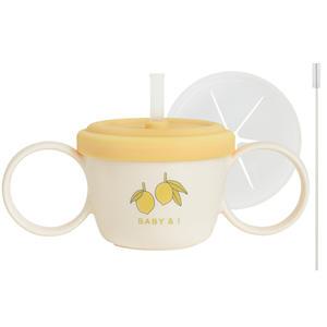 베이비앤아이 크림 트윈컵, 머스타드, 200ml, 빨대+스낵컵, 1개