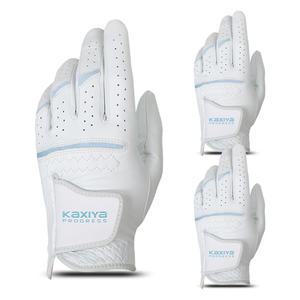 카시야 남성용 전체양피 골프장갑 3장