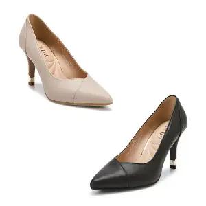 본사 소가죽 여성 펌프스 9123025 2color 택1 (8cm)