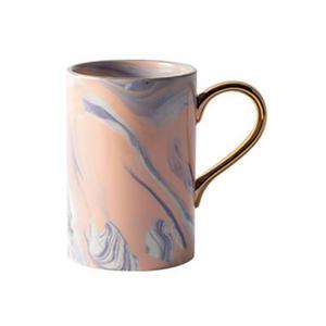 까사무띠 마블 골드핸들 림 살구머그 450ml, 1개