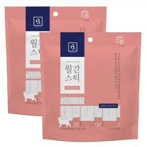 브리더랩 월간스틱 닭가슴살연어 60개  짜주는 고양이간식