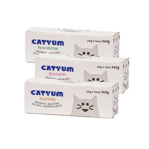 캣냠 고양이 습식사료 주식캔 닭가슴살+연어+황태 30g, 36개