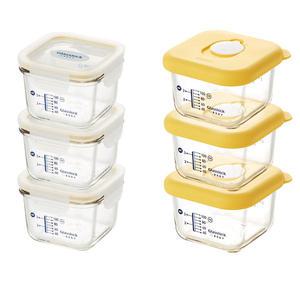 글라스락 이유식 크라프트 선물세트(베이비 스마일, 210ml, 3개 + 팬시, 210ml, 3개)