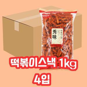 스위티코리아 떡볶이스낵 1kg 4개입 1박스
