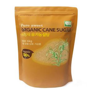 자연미가 비정제 유기농 원당 6kg /정제하지않은 유기농설탕 100%