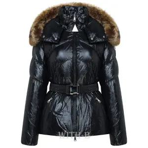 [MONCLER]몽클레어 레이트 여성 벨티드 퍼 후드 패딩 LAITUE