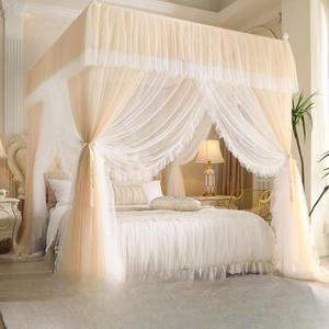 침대커튼 레이스 무타공 벙커 조립식 모기장 호텔