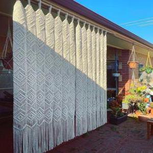 손뜨개커튼 대형 커피숍 식당 면 뜨개질 테라스 커텐