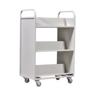 북트럭 책카트 반납대 운반카 무음 선반 철제 v자