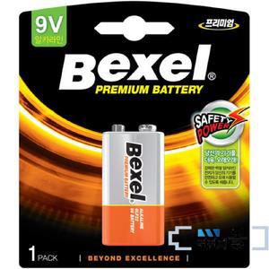벡셀 9V 알카라인 건전지 6LR61 알카라인 9볼트 1개입
