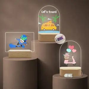 아크릴 무드등 만들기 DIY 키트 무선 오픈형 건전지포함 박스포장세트