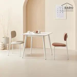 [/착불배송] 조이 800 포세린 통 세라믹 2인 식탁 세트 (식탁+의자2)