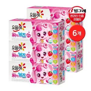 [빙그레] 요플레 짜먹는 키즈 딸기 6입 6개 / 캐치티니핑