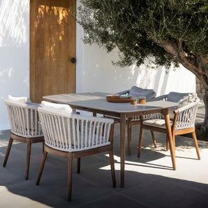 라탄야외테이블 다이닝 알루미늄 업소용 5인 식탁체어