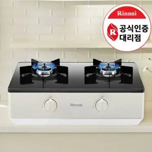 린나이 가스레인지 과열방지 2구 가스렌지 신제품 크림화이트 RTR-641AJ