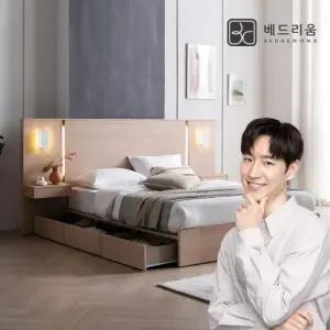 앰비언트 LED 호텔침대 Q K겸용)-매트리스 제외