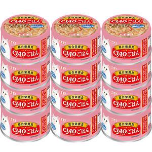 이나바 종합 영양식 참치&닭가슴살&게 주식캔 85g A-254 x12개 (set)