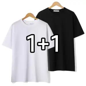 [엠엔씨][MNC] [2장묶음] 덤블워싱 레이어드 무지반팔티 (MDBT663KM)