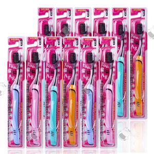 일본수출용 비장탄 약국 치과용 은나노 숯칫솔 12개