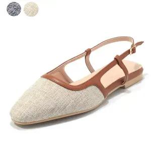 갤러리아 SAERA 세라 여성 스퀘어 토 슬링백 샌들 C24G404 베이지 1CM