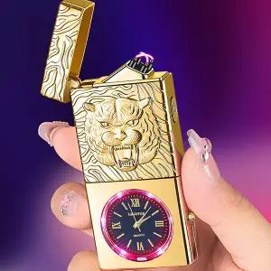 이글쿼츠 시계라이터 남친선물 USB충전  명품 방풍 캠핑 LED 조명 메탈소재