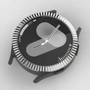 [퍼슬랏] 갤럭시 워치 7 스마트 워치 보호 커버 케이스 베젤링 hommage style 40mm H-1 플루티드 유광 실버