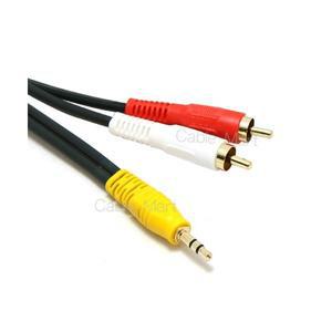 MACK HA01 ST 3.5-2RCA 15m 고급형 오디오 음향케이블 스테레오 PC 앰프 믹서기 연결선