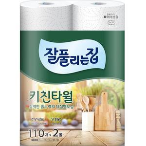잘풀리는집 천연펄프 키친타올 110매 2롤 3팩