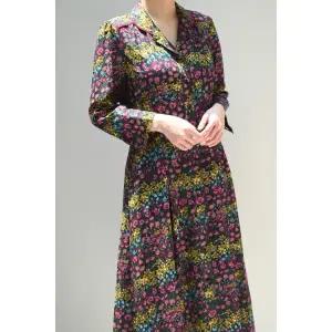 [롯데백화점]비꼴리끄 플로럴 스포츠카라 칠부 원피스 B232WO6040