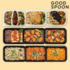 굿스푼 닭가슴살 볶음밥 9종 6팩 도시락 대용량 벌크업 헬스 단백질 식단