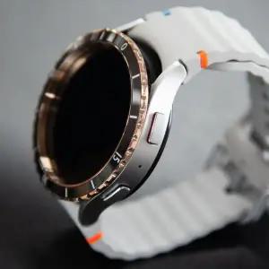 [퍼슬랏] 갤럭시 워치 6 클래식 classic 보호 케이스 47mm C스타일 로즈골드 앤 블랙 C3 타입 베젤링