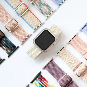 타임스토리 디먼트 애플워치 호환 브레이드 솔로 루프 스트랩 니트 밴드 시계줄 10 9 8 7 6 SE2 SE 5 4 3 2