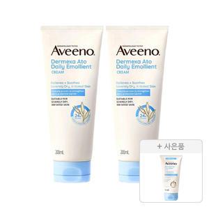 아비노 NEW 더멕사 아토 데일리 에몰리언트 바디크림 200ml, 2개+증정(더멕사 밤 75ml, 1개)