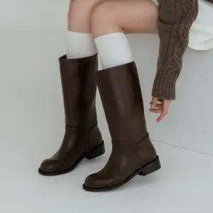 SOVO 버진트 라운드토 단화 미들부츠 3cm