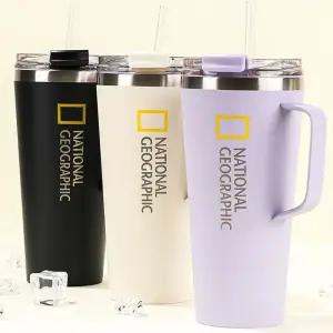 내셔널지오그래픽 크루즈 이중 스텐 텀블러 945ml 리유저블 빨대 대용량 손잡이 보온병 보냉병 보온컵 보냉컵 선물용 단체선물