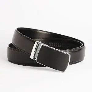 정장 자동버클 벨트 120cm남성용 블랙 가죽 허리띠-WFBA0DF