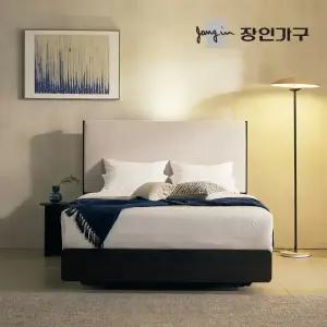 장인가구 까르뎅차콜 패브릭 LED 호텔 평상형 침대프레임 슈퍼싱글 SS