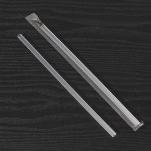 일자 플라스틱 일회용 빨대 7.0mmX210mm 투명 개별포장 빨대 1000개 스트로우