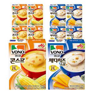 농심 보노 콘스프 (19g, 3입), 5개 + 체다치즈스프 (21g, 3입), 5개