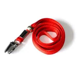 유니온 명찰 전용 클립형 목걸이줄 적색 (NT0045) (10개입) (이름표 미포함)