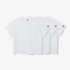 [NS홈쇼핑][뉴에라키즈] LIGHTERA 에센셜 3팩 포켓 반팔 티셔츠 화이트 (14697420)..