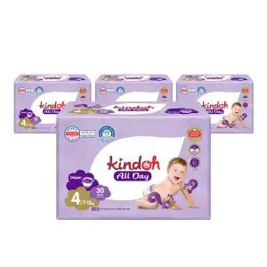 [킨도] 프리미엄 올데이 밴드형 기저귀 4단계 대형 30매x4팩
