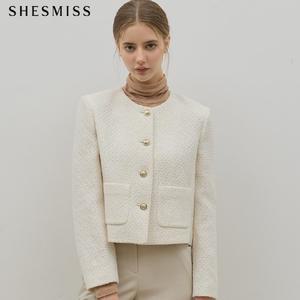 (SHESMISS)] 기품있는 솔리드 트위드 재킷 (택가격  468000원)