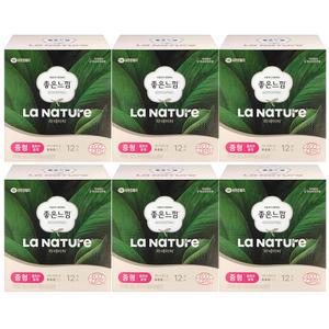 좋은느낌 유기농 라네이처 울트라 중형 12P X 6팩