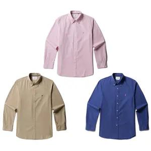 올젠 남자 더블워싱 트윌 솔리드 셔츠 ZOF1WC1304