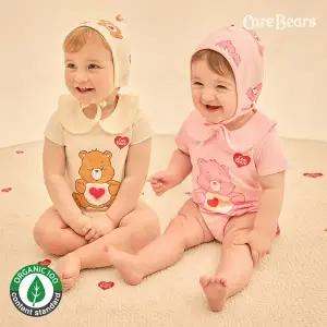 [보리보리/케어베어]케어베어즈베이비 오가닉 반팔둥근카라아기바디수트