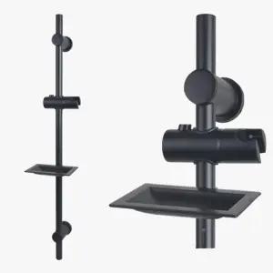 무타공 블랙 샤워 슬라이드바 높이 조절 욕실 수전