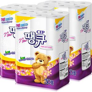 땡큐 순수 천연펄프 3겹 14m 30롤 3팩