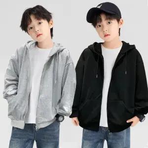 10대 남아 얇은 무지 후드집업 봄 가을 주니어 바람막이 점퍼 루즈핏 여아 자켓 초등학생옷