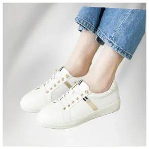 허시파피 여성 소가죽 골드라인 스니커즈 - 3FL275276